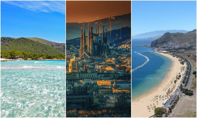tenerife, Barcelona e maiorca