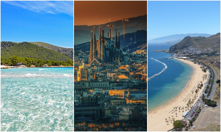 tenerife, Barcelona e maiorca